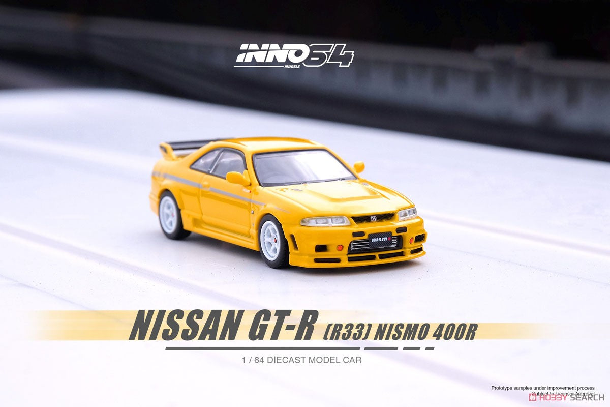 【純正特売】IG 1/64 R33 NISMO 400R イエロー 黄 イグニッションモデル 日産 スカイライン GT-R R33 BCNR33 ignition Model ニスモ Yellow 乗用車