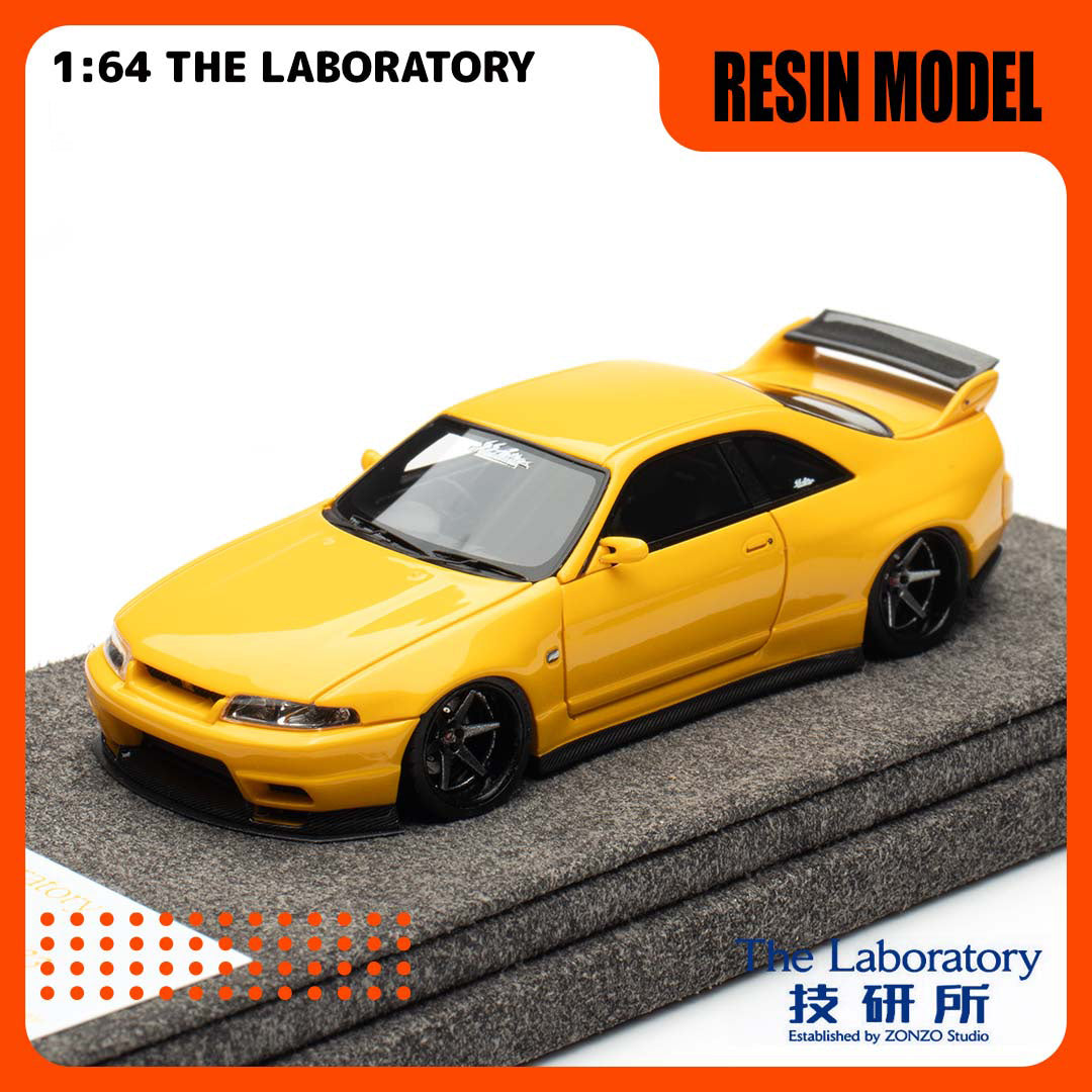 技研所　1/64 R33 GT- R The Laboratory イエロー The Laboratory] 1:64 Garage Active R33 Widebody Concept A - Racing