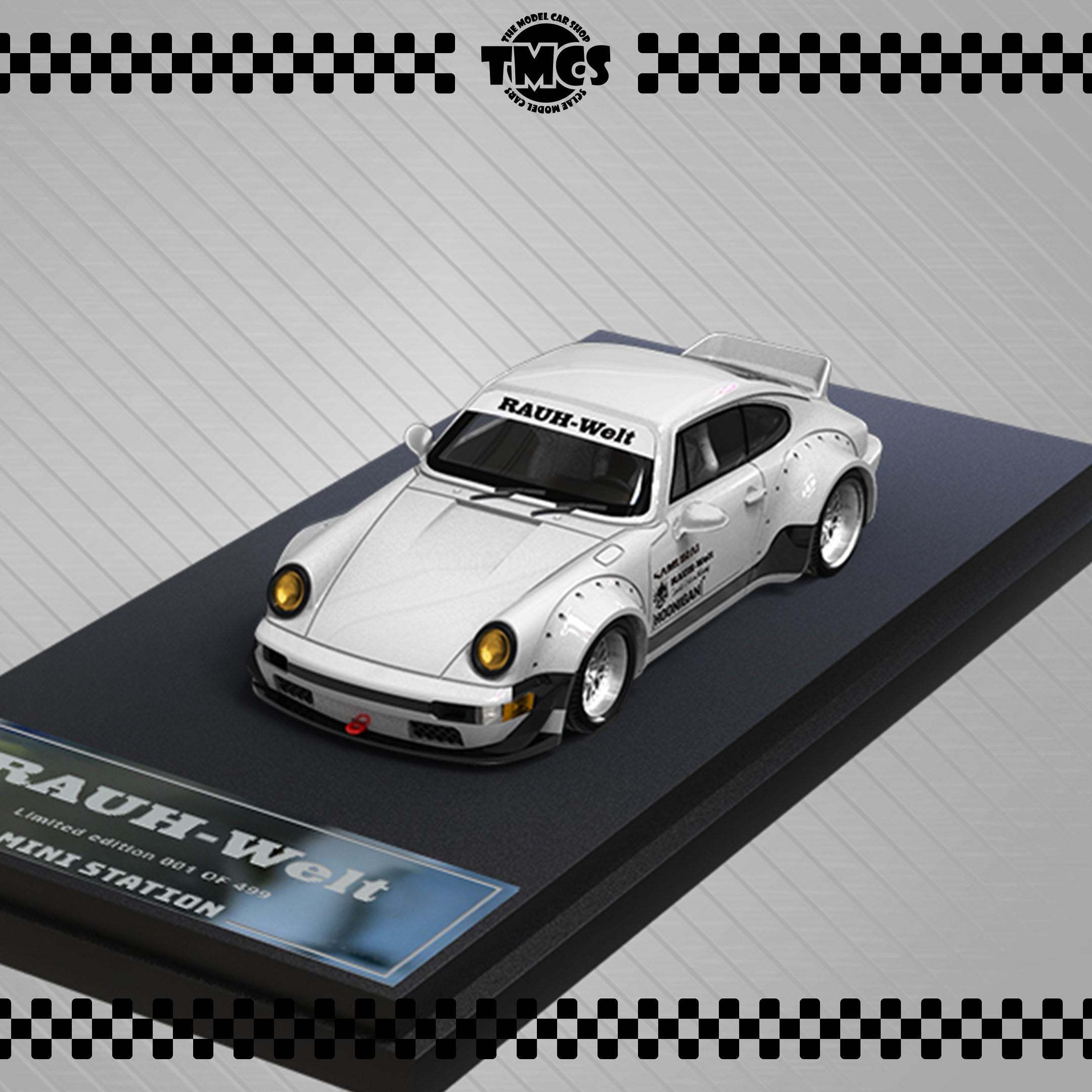 Porsche 964 RWB Ducktail in Gloss Black 1:64 by Flame – Big Boy Toys
