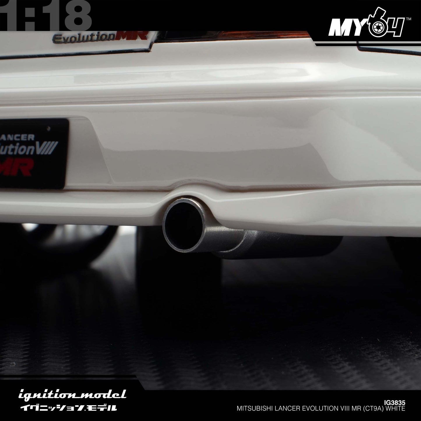 [Ignition Model 1:18 Mitsubishi Lancer Evolution VIII MR (CT9A) - White