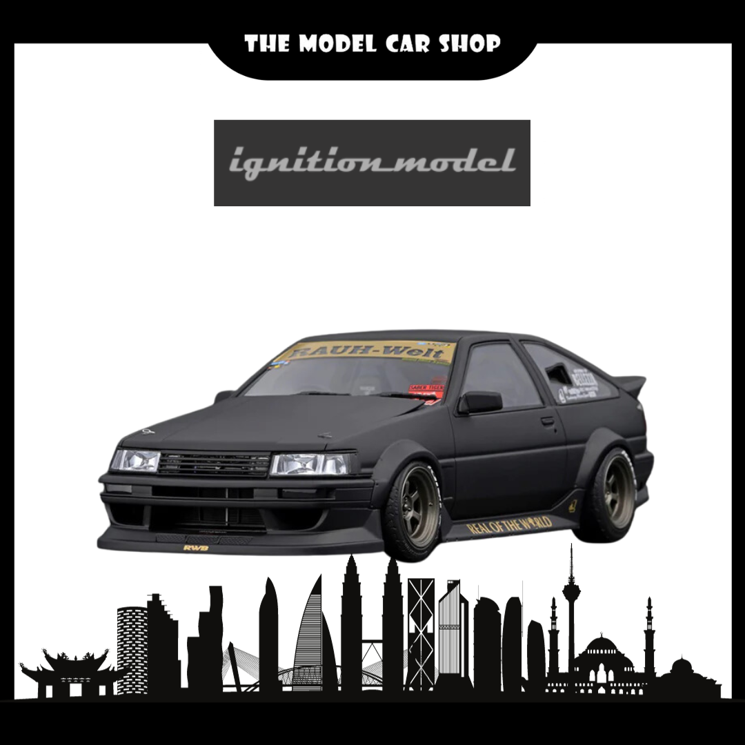 Ignition Model] 1:18 RWB AE86 Matte Black | The Model Car Shop