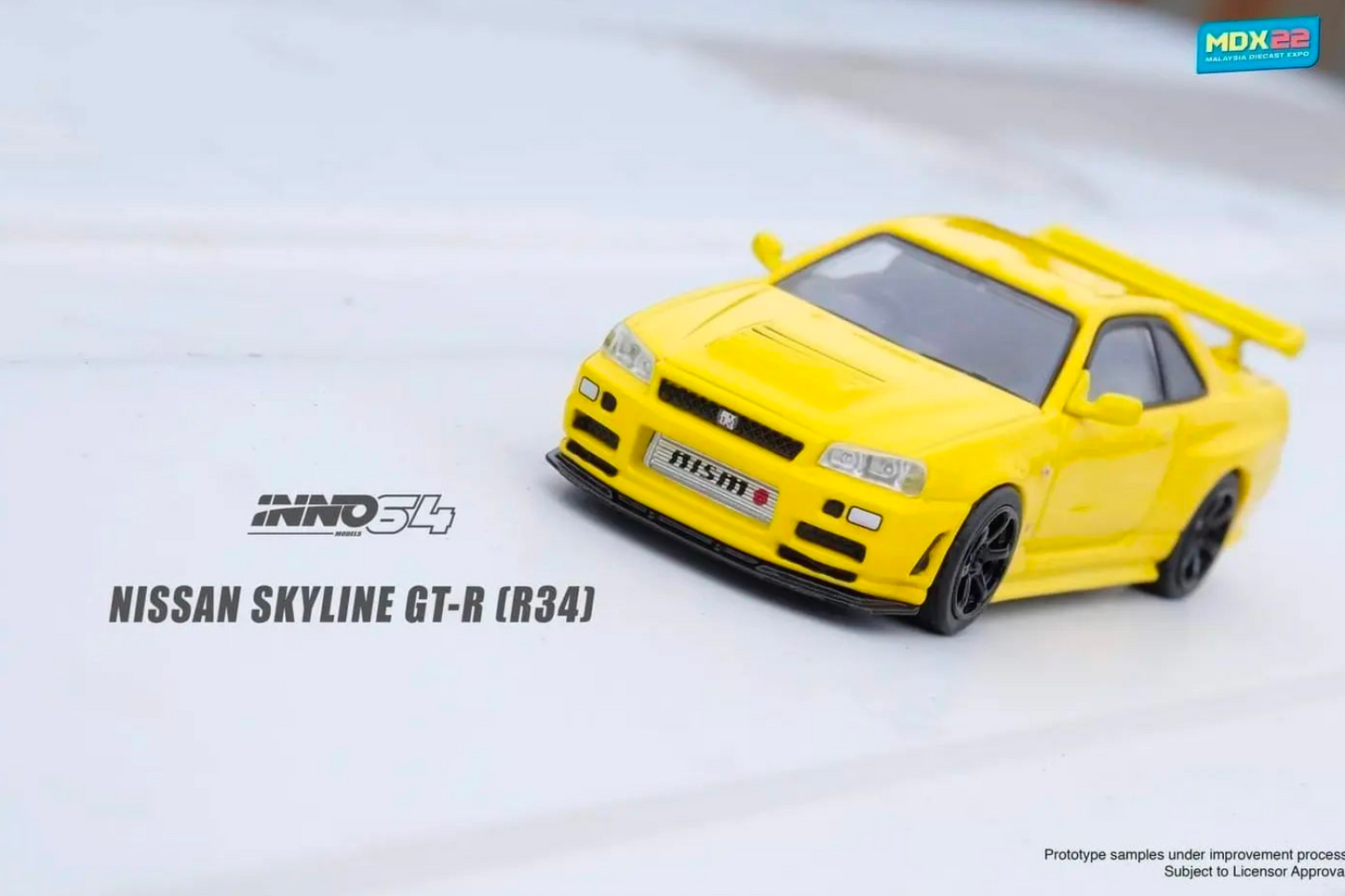 [INNO64] Nissan Skyline GTR (R34) Lightning Yellow (MDX 2022 Event Model)