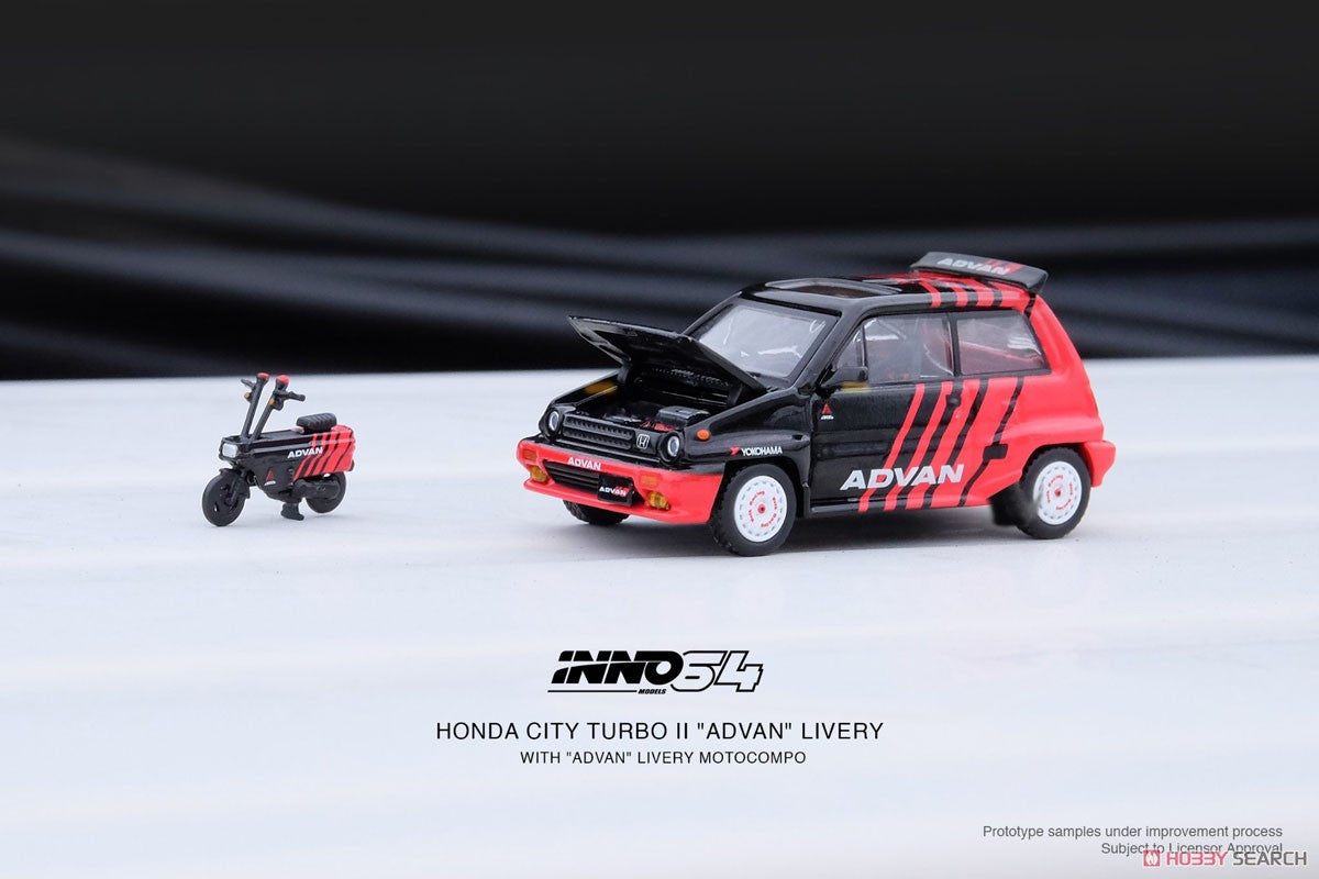 [INNO64] Honda City Turbo II "ADVAN" Livery With "ADVAN" Livery Motocompo