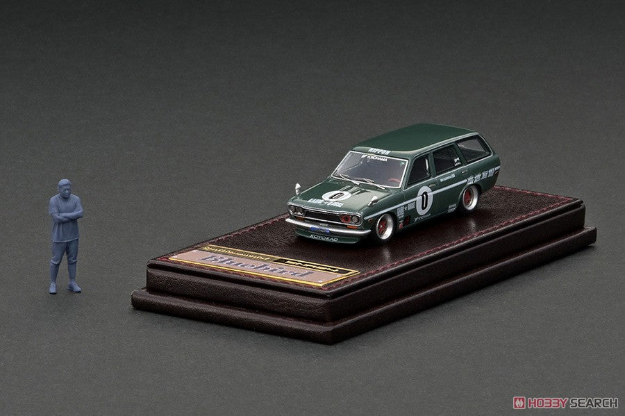 [Ignition Model] Datsun Bluebird (510) - Wagon Green With Figure