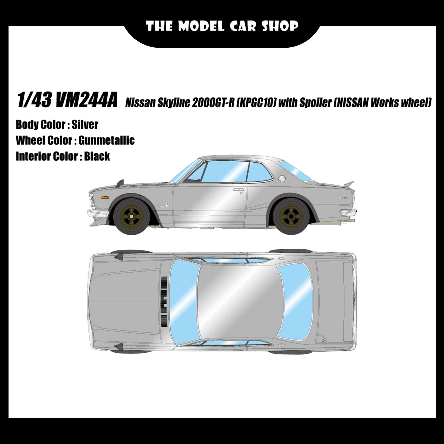 [Make Up] Nissan Skyline 2000 GT-R (KPGC10) with Spoiler (NISSAN Works Wheel)