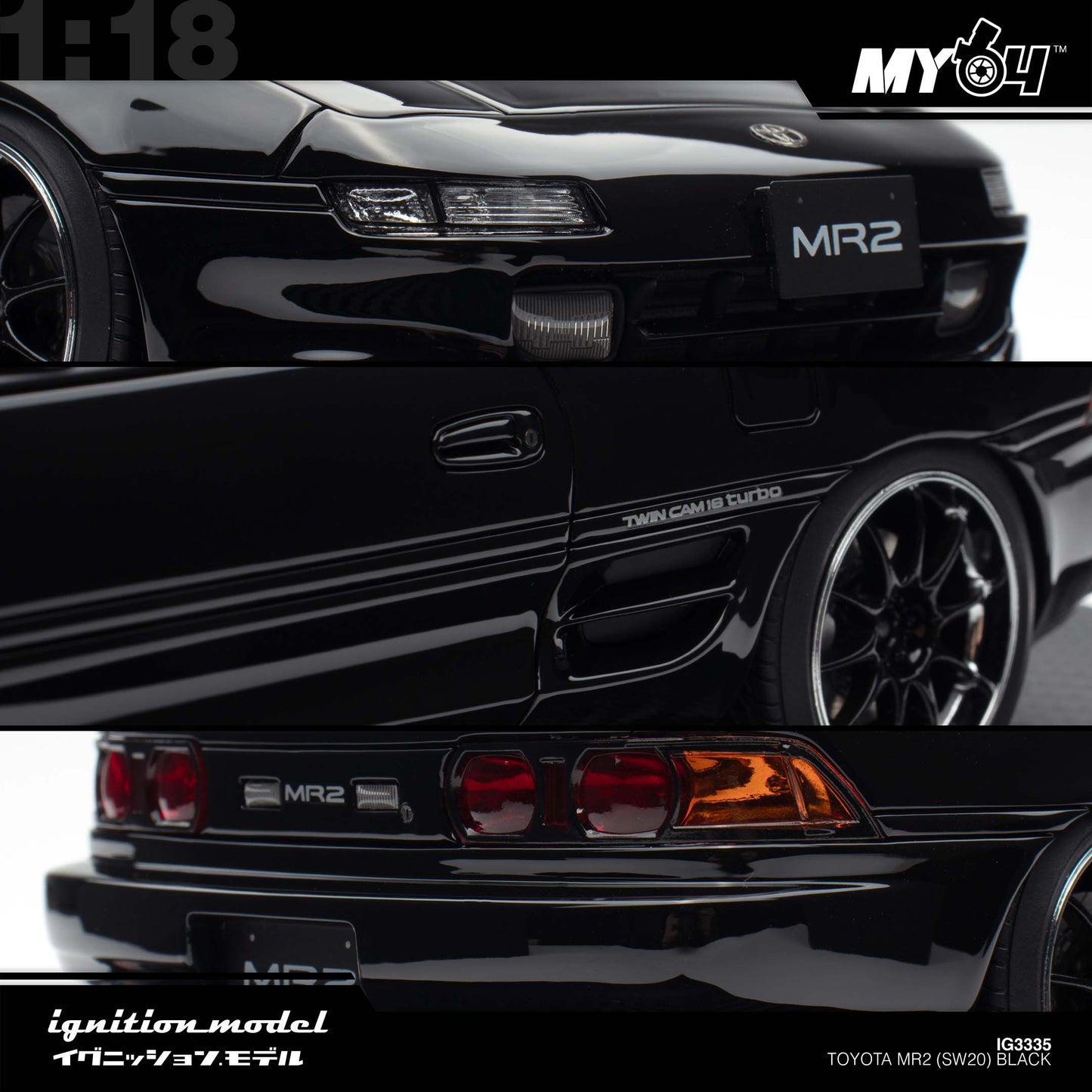 [Ignition Model] Toyota MR2 (SW20) - Black