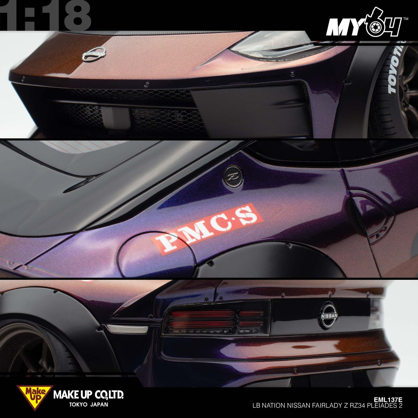 [Make Up] 1:18 Edilion LB★Nation Nissan Fairlady Z RZ34 - Pleiades 2