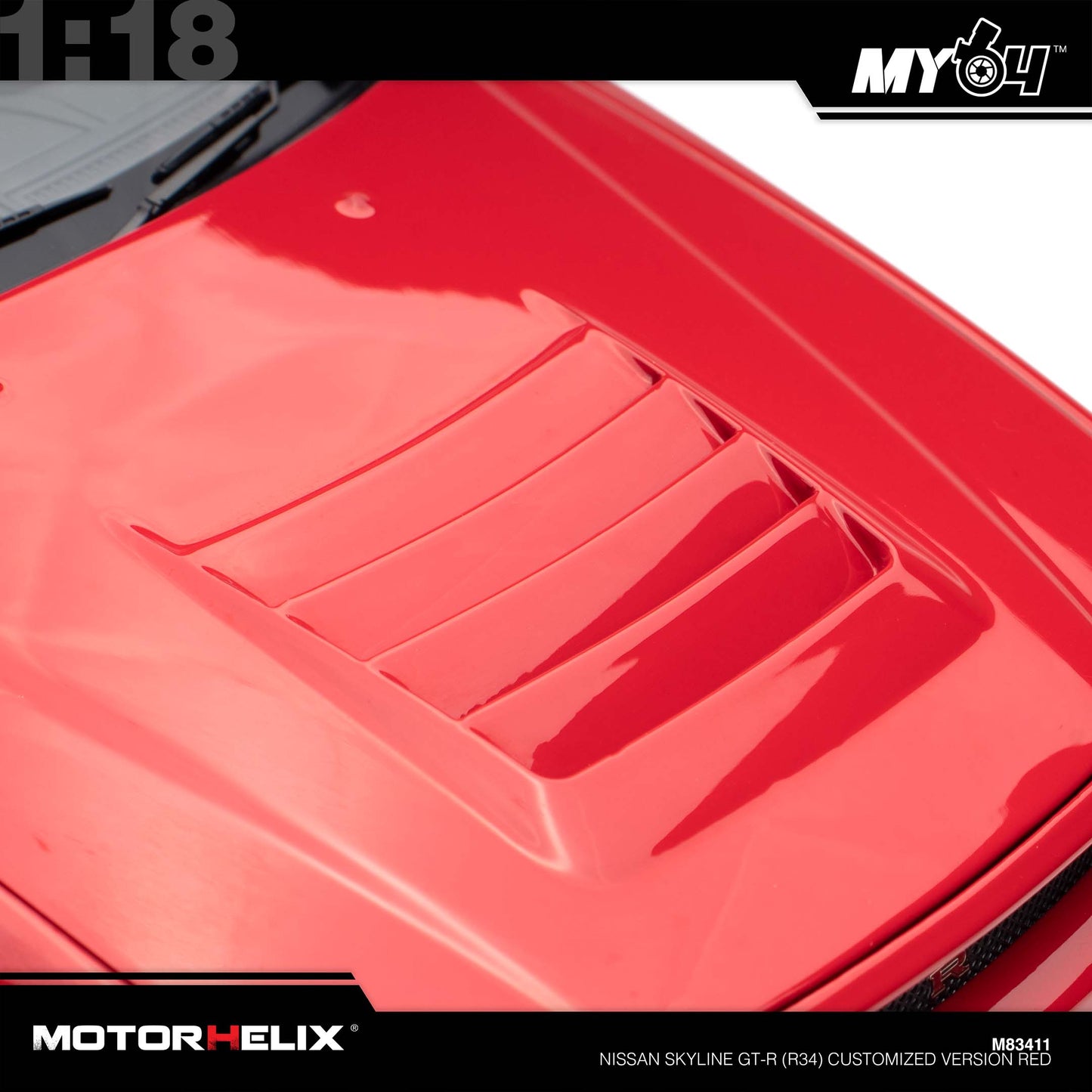 [Motorhelix] Nissan Skyline GT-R (R34) Customized Version - Red