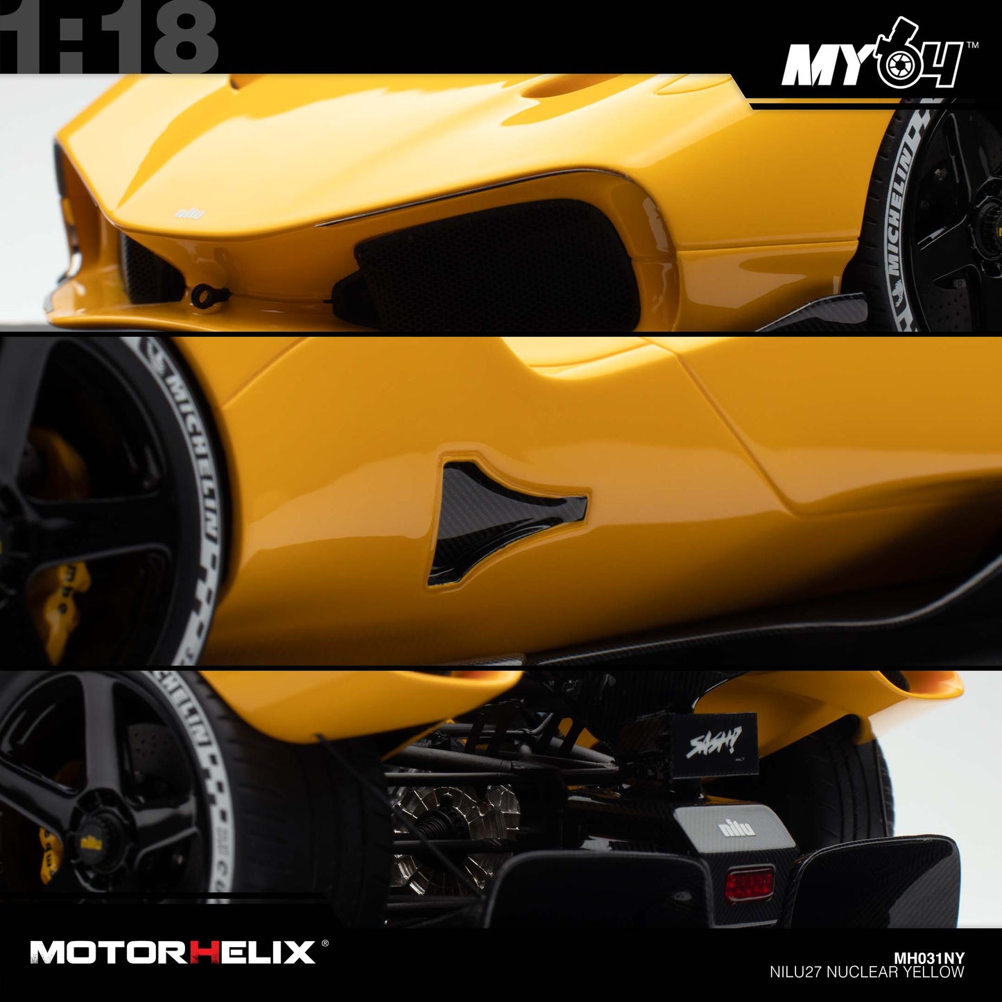 [Motorhelix] 1:18 Nilu - Nuclear Yellow