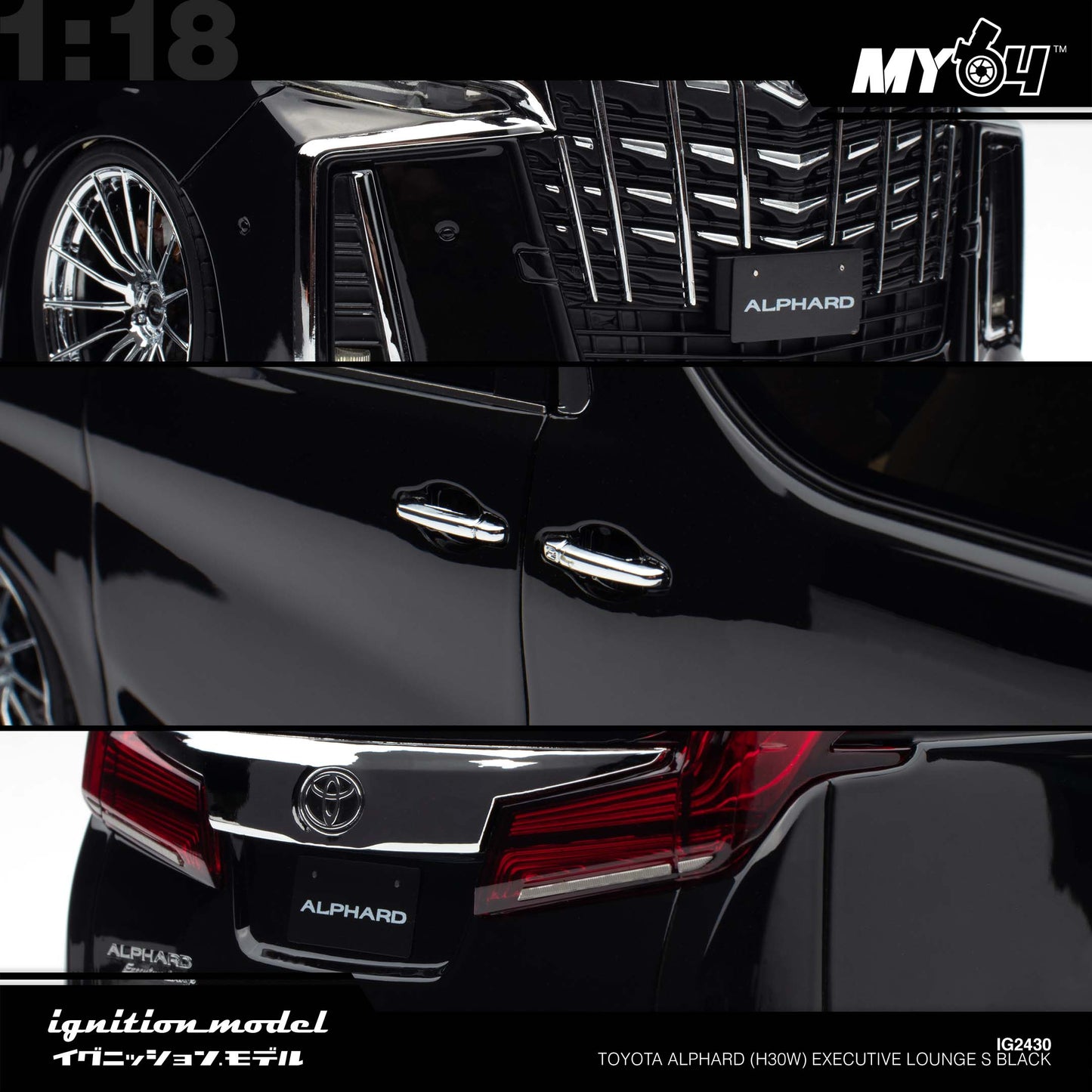[Ignition Model] Toyota Alphard (H30W) Executive Lounge S - Black