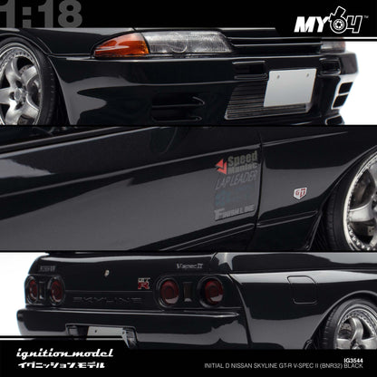 [Ignition Model] 1:18 Initial D Nissan Skyline GT-R V-SpecII (BNR32) - Black