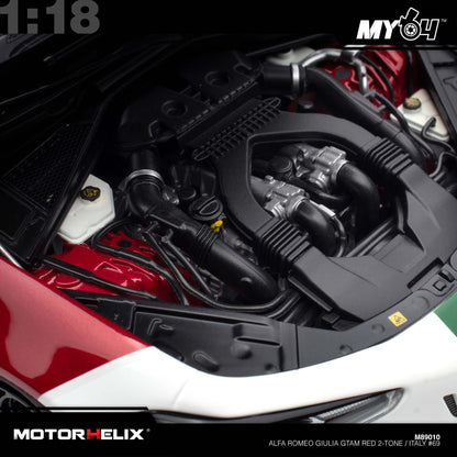 [Motorhelix] 1:18 Alfa Romeo Giulia GTAm - Red 2-Tone / Italy #69