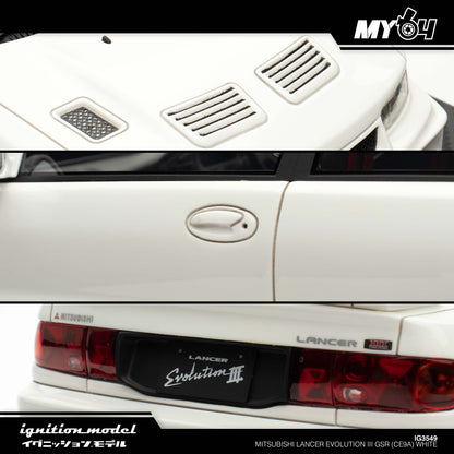 [Ignition Model] Mitsubishi Lancer Evolution III GSR (CE9A) - White