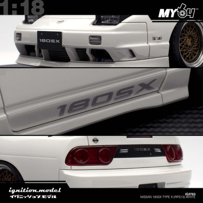 [Ignition Model 1:18 Nissan 180SX Type X (RPS13) - White