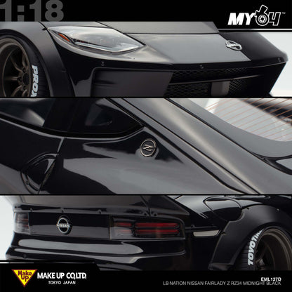 [Make Up] 1:18 Edilion LB★Nation Nissan Fairlady Z RZ34 - Midnight Black