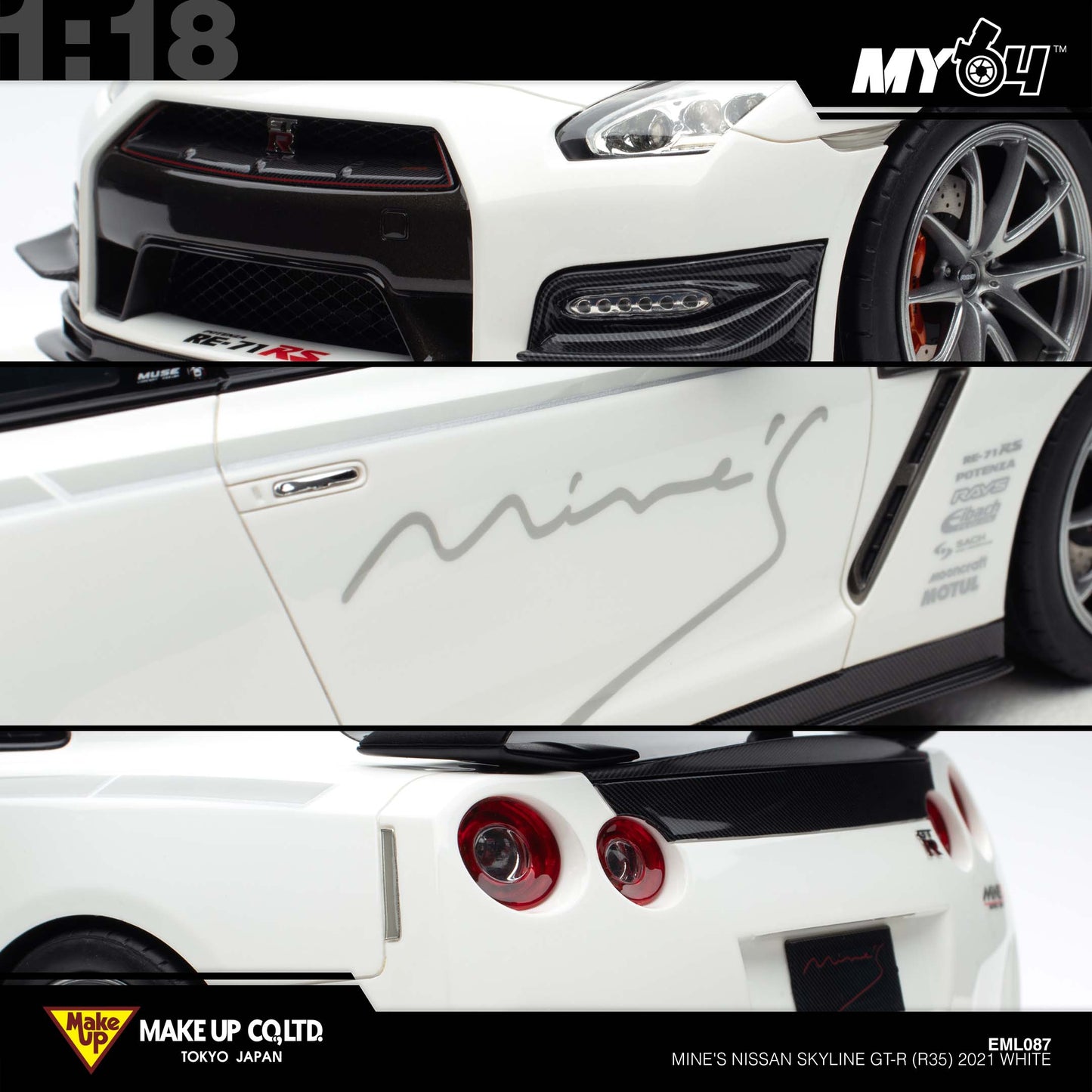 [Make Up] Mine's Nissan Skyline GT-R (R35) 2021 - White