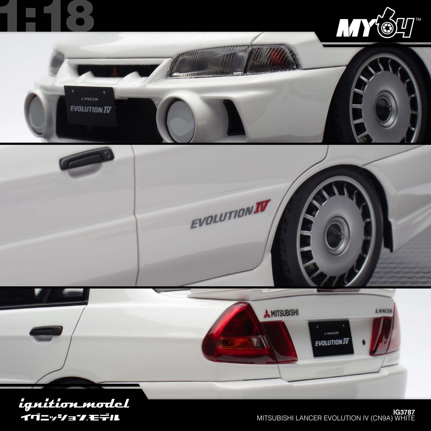 [Ignition Model] 1:18 Mitsubishi Lancer Evolution IV (CN9A) - White