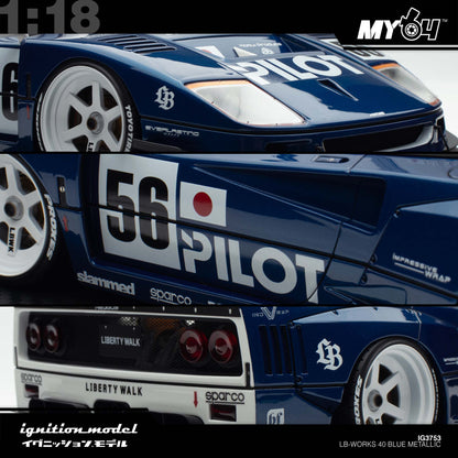 [Ignition Model] 1:18 LB-WORKS 40 - Blue Metallic