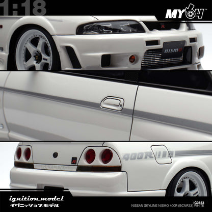 [Ignition Model] Nissan Skyline NISMO 400R (BCNR33) - White