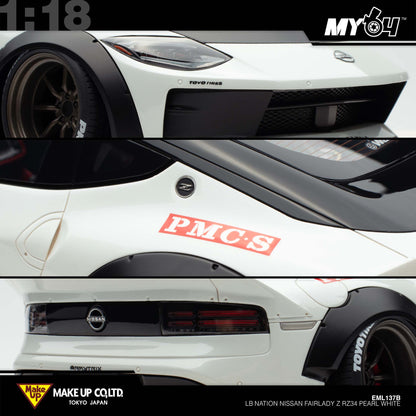 [Make Up] 1:18 Edilion LB★Nation Nissan Fairlady Z RZ34 - Pearl White