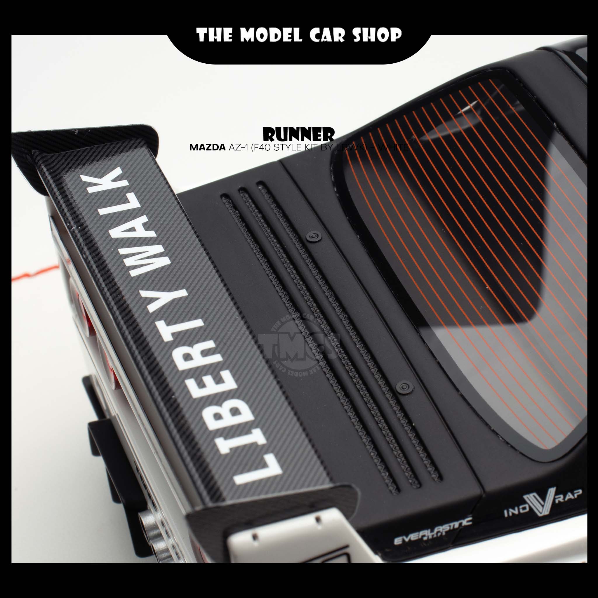 Runner] Mazda AZ-1 (F40 Style Kit By LBWK) - White | The Model Car