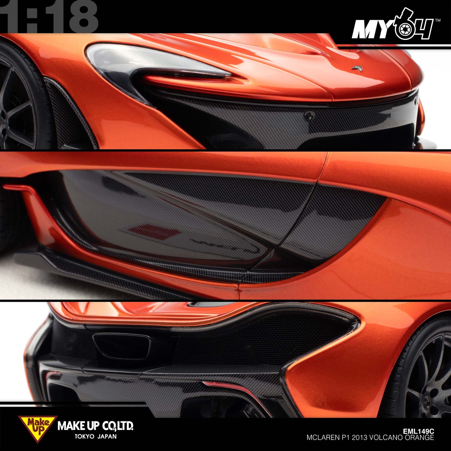 [Make Up] 1:18 Edilion Mclaren P1 2013 - Volcano Orange