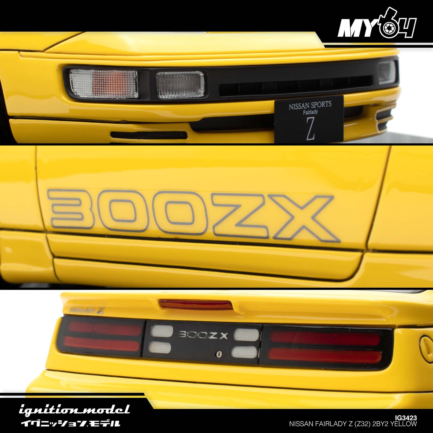 [Ignition Model] Nissan Fairlady Z (Z32) 2by2  - Yellow