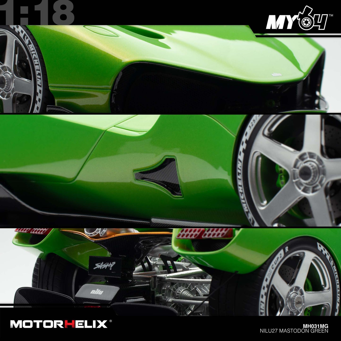 [Motorhelix] 1:18 Nilu - Mastodon Green