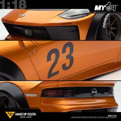 [Make Up] 1:18 Edilion LB★Nation Nissan Fairlady Z RZ34 - Gold