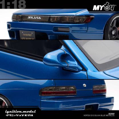 [Ignition Model] 1:18 Vertex S13 Silvia - Blue Metallic
