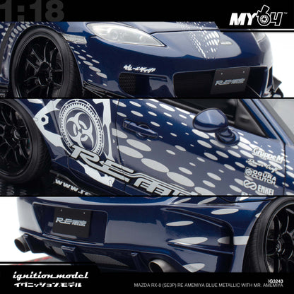 [Ignition Model] Mazda RX-8 (SE3P) RE Amemiya  - Blue Metallic With Mr. Amemiya
