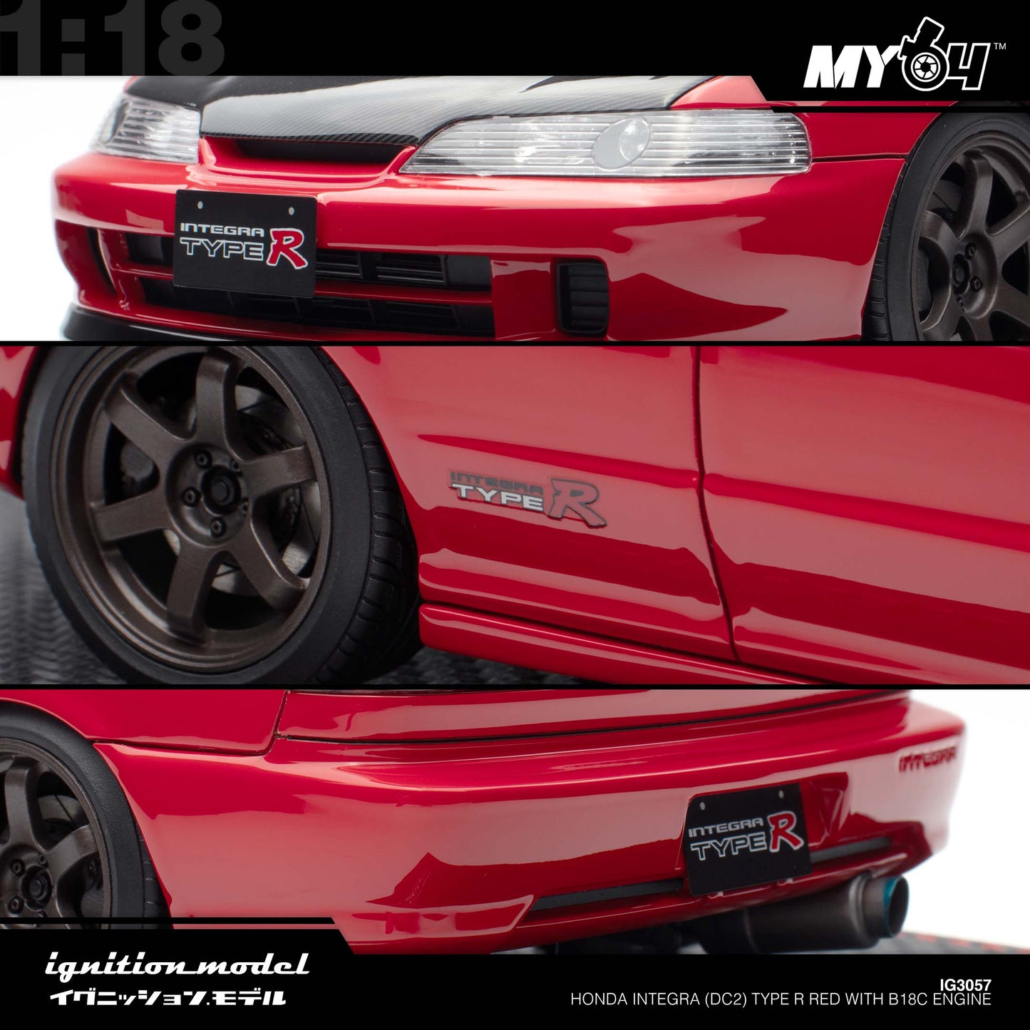 [Ignition Model] Honda Integra (DC2) Type R Red With B18C Engine