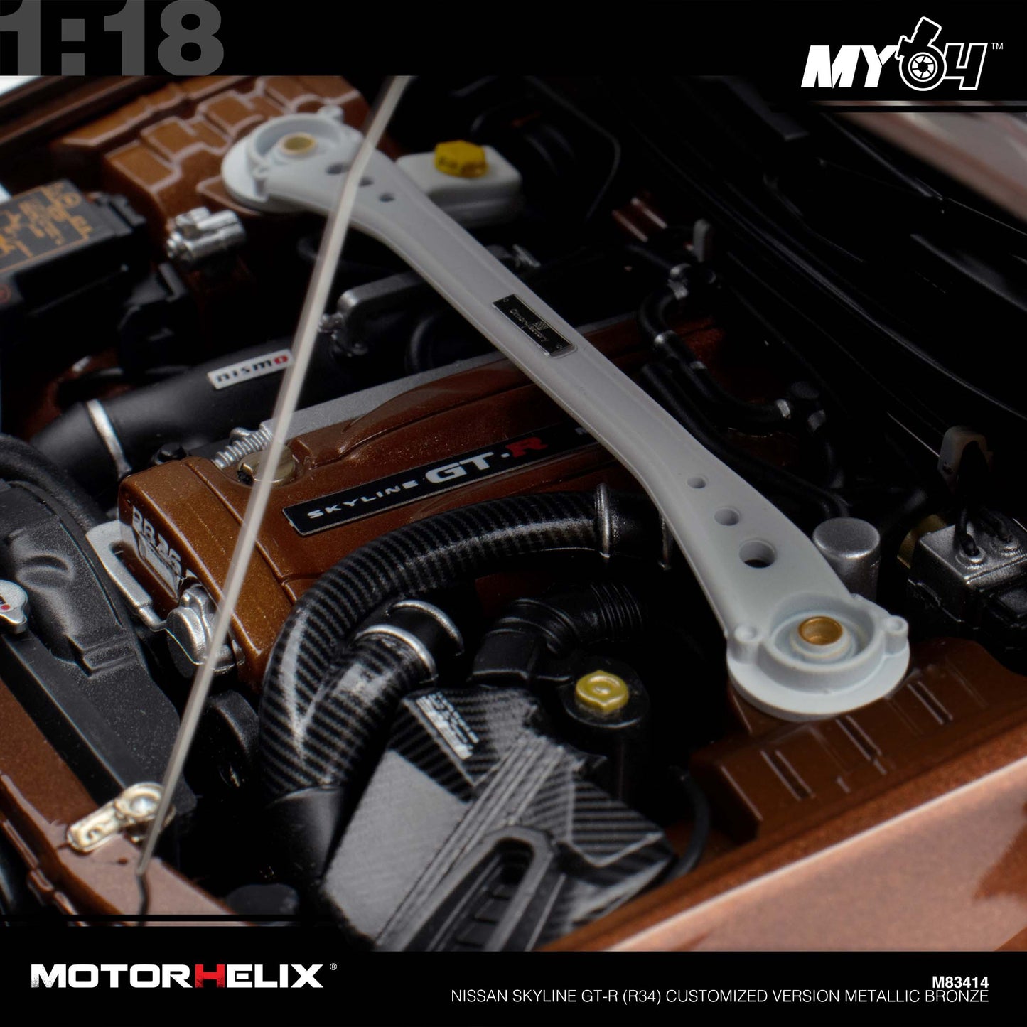 [Motorhelix] Nissan Skyline GT-R (R34) Customized Version  - Metallic Bronze