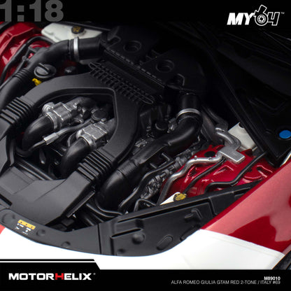 [Motorhelix] 1:18 Alfa Romeo Giulia GTAm - Red 2-Tone / Italy #69