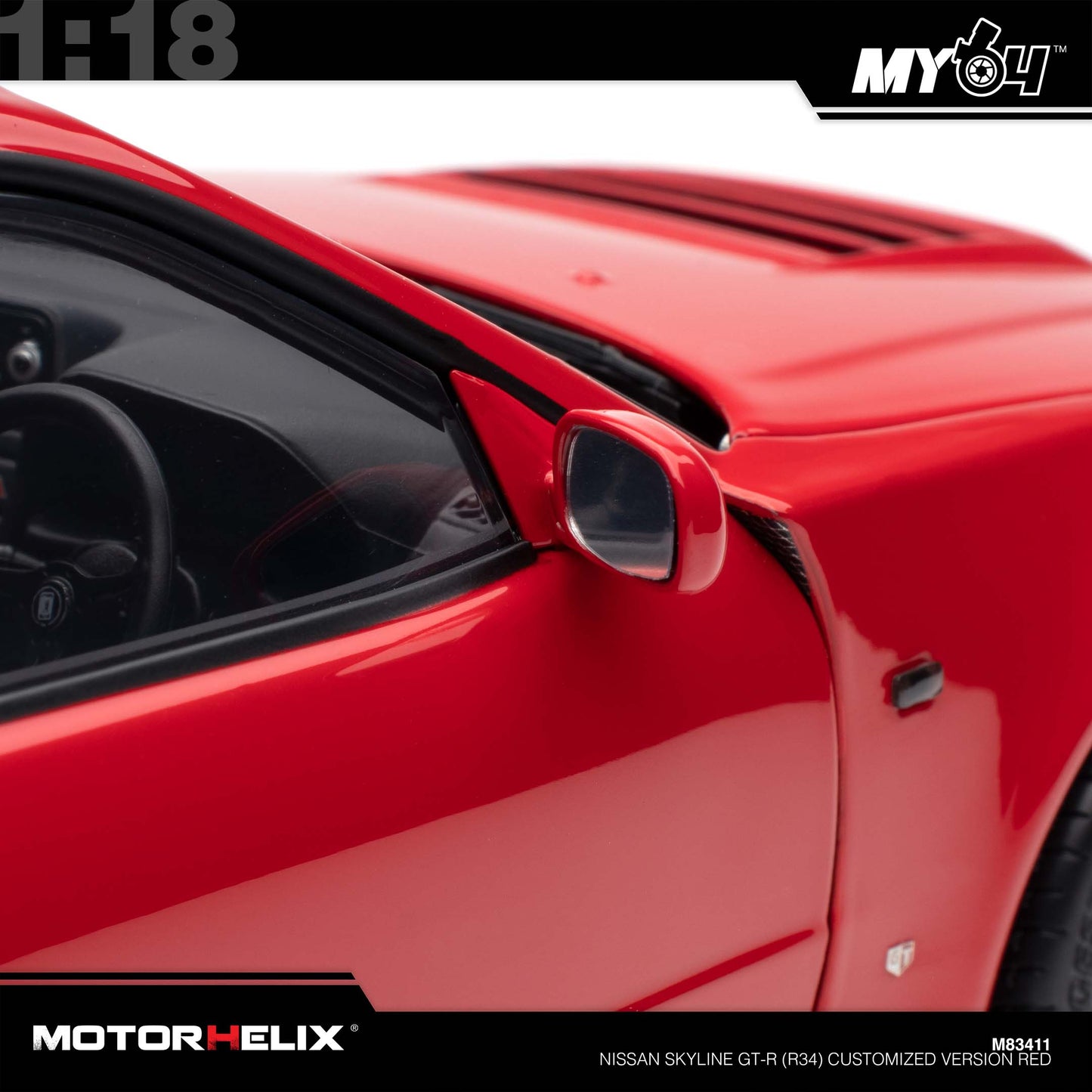 [Motorhelix] Nissan Skyline GT-R (R34) Customized Version - Red