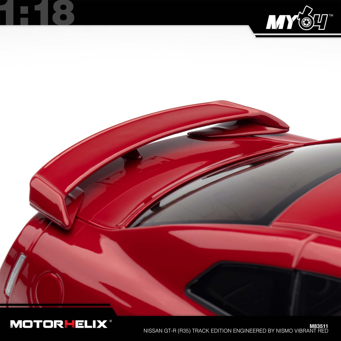 [Motorhelix] Nissan GT-R (R35) Track Edition Engineered By NISMO - Vibrant Red