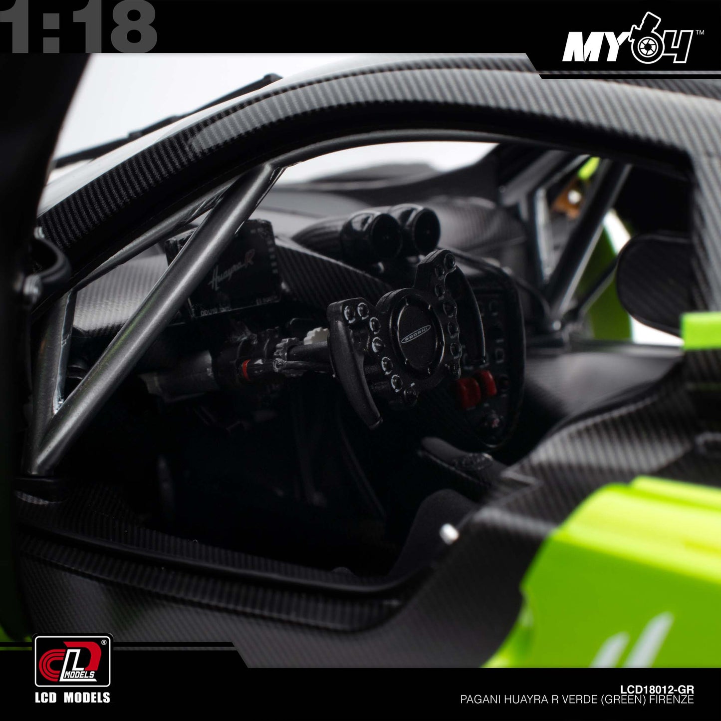 [LCD] 1:18 Pagani Huayra R - Verde (Green) Firenze