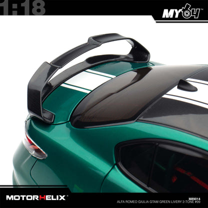 [Motorhelix] 1:18 Alfa Romeo Giulia GTAm - Green Livery 2-Tone #99