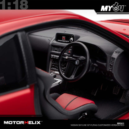 [Motorhelix] Nissan Skyline GT-R (R34) Customized Version - Red