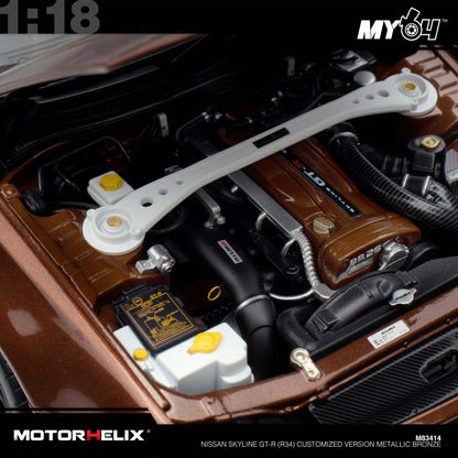 [Motorhelix] Nissan Skyline GT-R (R34) Customized Version  - Metallic Bronze