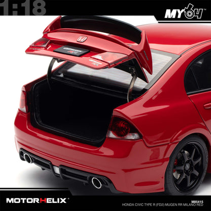 [Motorhelix] 1:18 Honda Civic Type R (FD2) Mugen RR - Milano Red