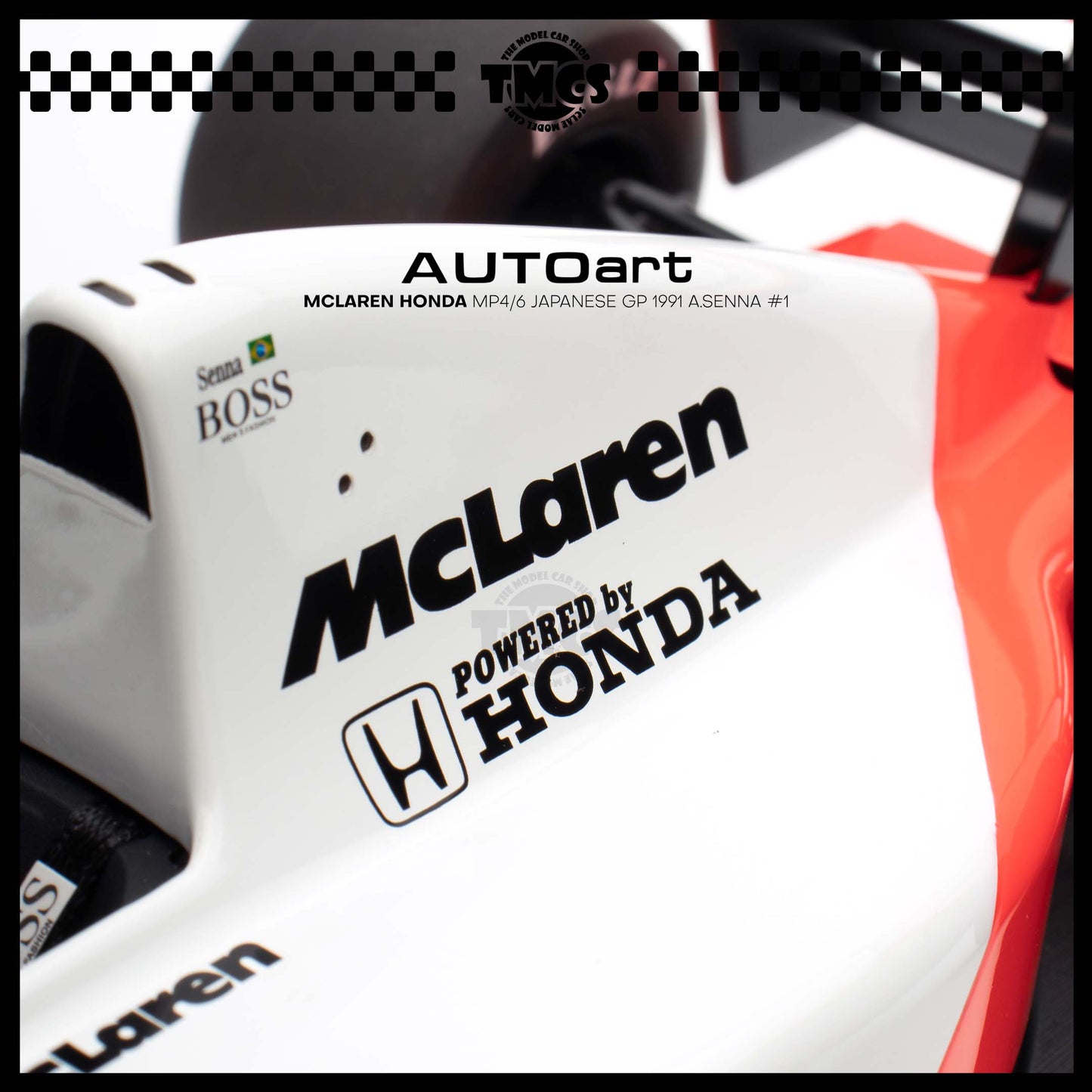 [Auto Art] Mclaren Honda MP4/6 Japanese GP 1991 A.Senna #1 (With Mclaren Logo)