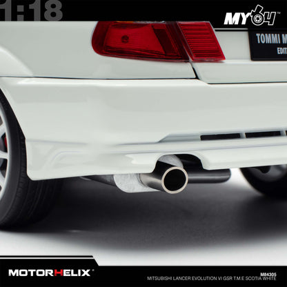 [Motorhelix] 1:18 Mitsubishi Lancer Evolution VI GSR T.M.E - Scotia White