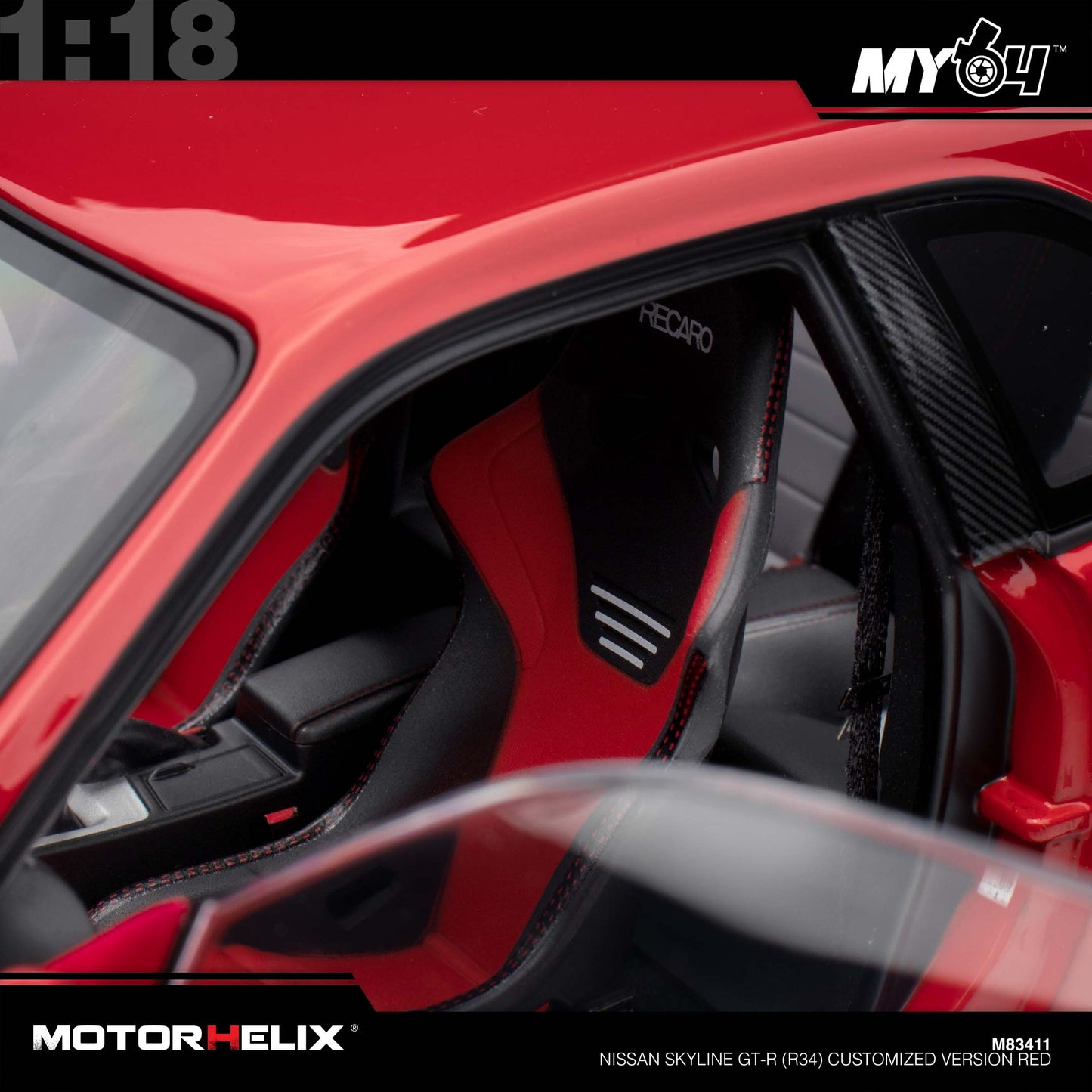 [Motorhelix] Nissan Skyline GT-R (R34) Customized Version - Red