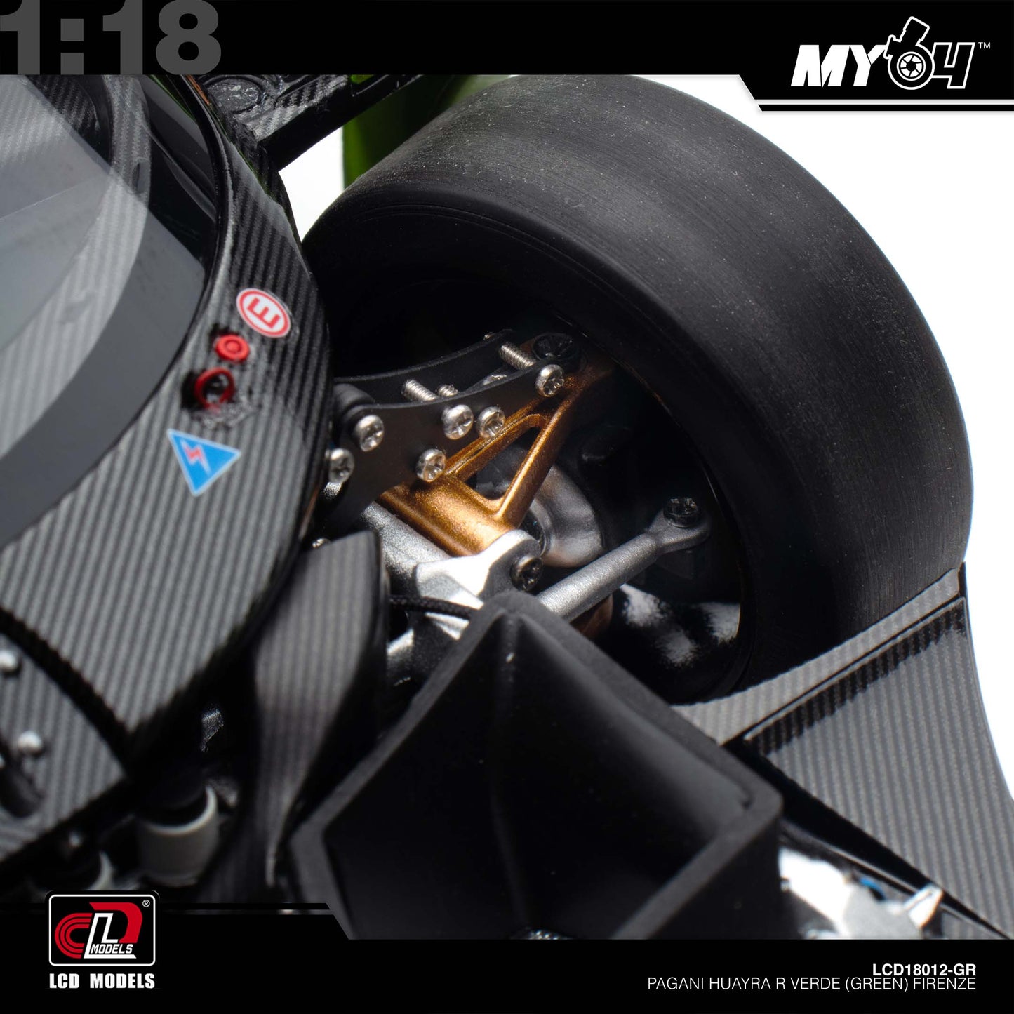 [LCD] 1:18 Pagani Huayra R - Verde (Green) Firenze