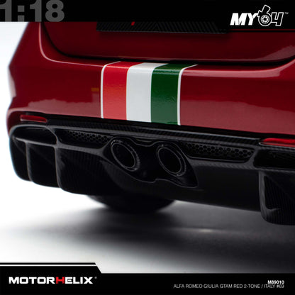 [Motorhelix] 1:18 Alfa Romeo Giulia GTAm - Red 2-Tone / Italy #69