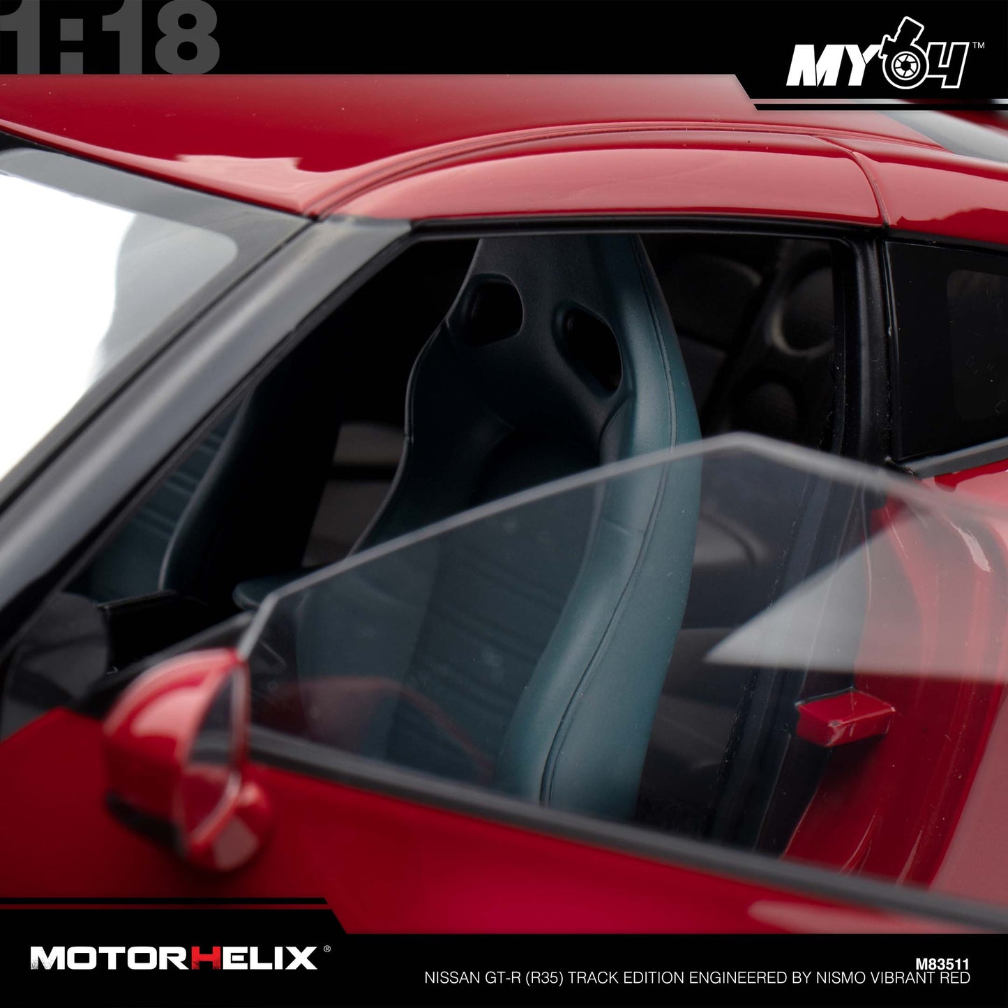 [Motorhelix] Nissan GT-R (R35) Track Edition Engineered By NISMO - Vibrant Red