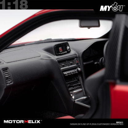 [Motorhelix] Nissan Skyline GT-R (R34) Customized Version - Red