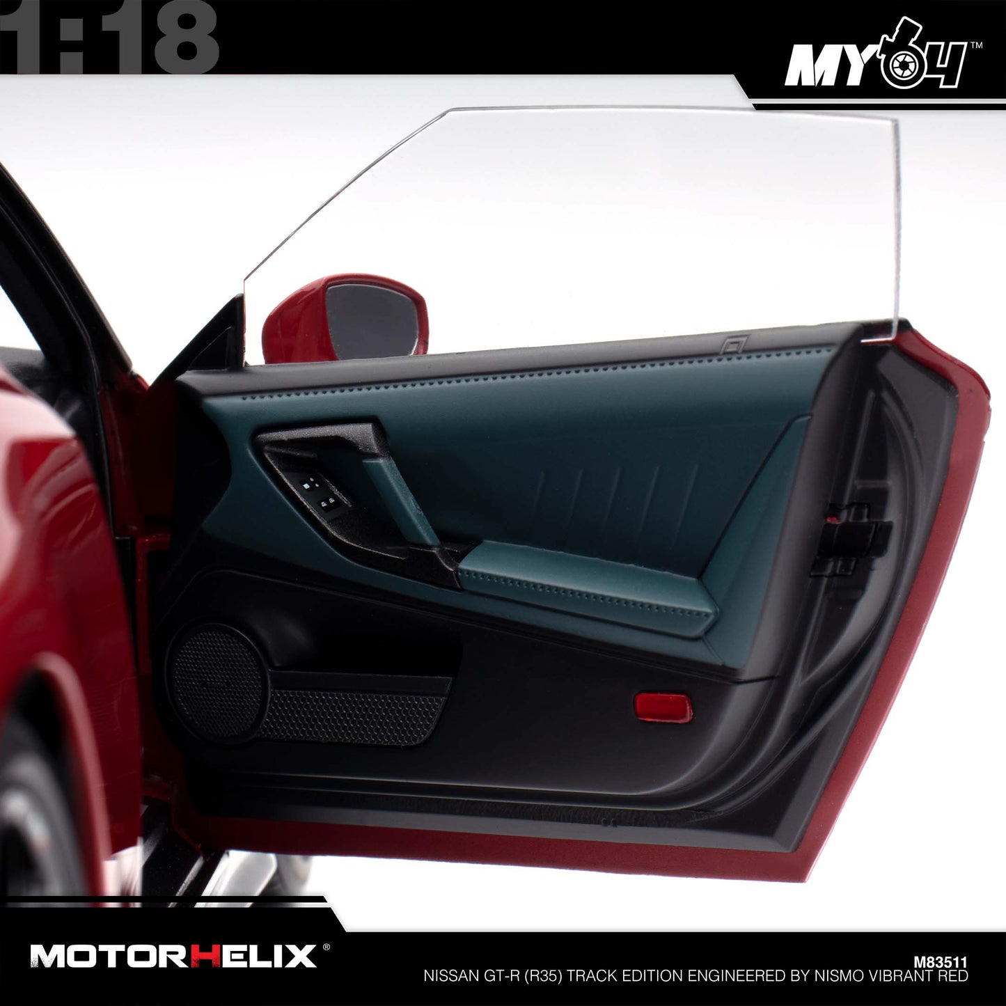 [Motorhelix] Nissan GT-R (R35) Track Edition Engineered By NISMO - Vibrant Red