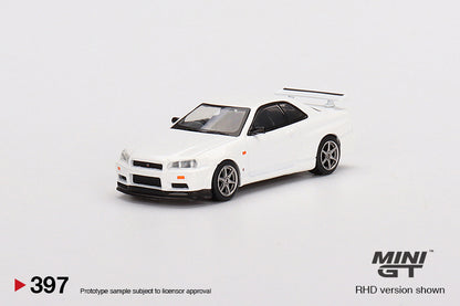 [MINI GT] Nissan Skyline GT-R (R34) V-SPEC N1 - White RHD